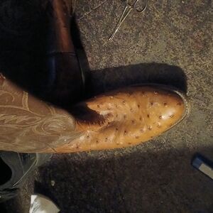 Genuine Ostrich Leather Western Boots